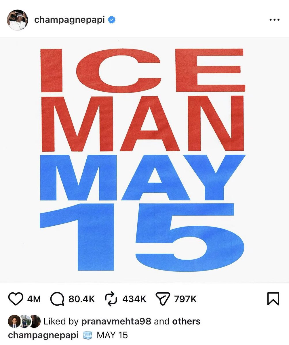 echoindahouse's tweet photo. 距离 Drake 新专辑《ICEMAN》发布，还剩不到 2 天。
比起专辑我觉得更值得研究的，是专辑的预热活动。

一个月前，Drake 在多伦多市中心的私人停车场，建起四面几米高的冰墙。新专辑的发布日期，就被冻在冰块里面。

这是我这几年看到最聪明的营销活动之一👇没有依赖传统宣发逻辑，却让互联网主动为他传播。以下是我认为的成功的原因：

1/ ICE= 《ICEMAN》冰块的专辑概念绑定，“冰块”作为营销符号又在 AI 二创后进入主流营销体系。

营销符号“冰块”在视觉上足够强，用户理解门槛低，且天然适合 AI 用来生成内容。

其他品牌也纷纷下场用“冰块”概念作 AI 二创蹭热度，Chipotle、Coors Light、New York Giants... 进一步增强了原有活动的传播效应。

————

2/ 把粉丝和KOL变成内容生产者，用户变为传播节点。

过去很多宣传本质还是品牌单向输出。Drake 这次直接让KOL和粉丝变成“参与者”。

网红们纷纷在Tiktok上直播挖冰，爬到冰墙最高处点火。只要冰块还没融化完，粉丝就24小时不间断在冰块中找专辑线索。

不需要去提前谈KOL，KOL本身就能在参与活动中获得巨大流量。

————

3/ 引发社会新闻变成专辑流量的一部分。

后来因为现场聚集人数太多，多伦多消防局直接开消防车到现场融冰。

粉丝不满，市长还亲自出面回应是“出于安全考虑”同时称赞 Drake 对多伦多文化的贡献。

从音乐宣传变成了社会事件，甚至连收尾都带着一种非常互联网的“戏剧性”。

————

4/ 总结
我觉得这次 campaign 最值得其他品牌学习的是：“怎么利用 AI 和用户二创，低成本放大传播？”

以前品牌想扩大曝光，往往只能不断买广告，买KOL推广
但现在更重要的是：“你的活动有没有留下一个足够简单、清晰、适合被 AI 继续加工的符号？”

AI 出现之后，二创成本已经被无限降低。真正能持续传播的内容，也许都是用户自己玩出来的。