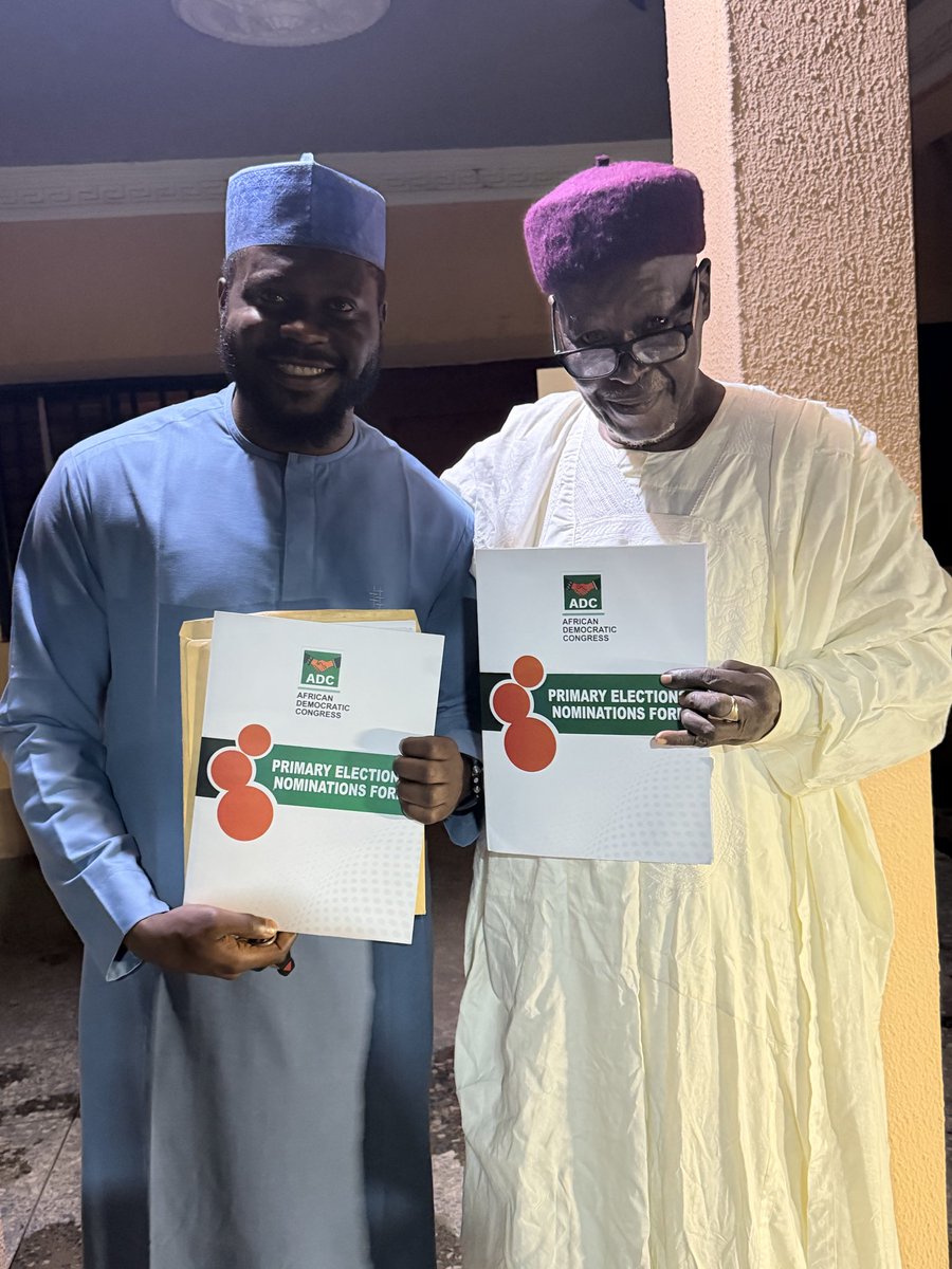 AhmadSanda_'s tweet photo. Alhamdulillah

Following a productive meeting with party stakeholders, the ADC primary nomination for House of Reps (DTR, GJB, GLN &amp; TAR) has been secured, alongside Distinguished Kale Kawu for Yobe East  (Zone A). May this step serve the people of Yobe and all Nigerians well. https://t.co/fpqMr5gjrh