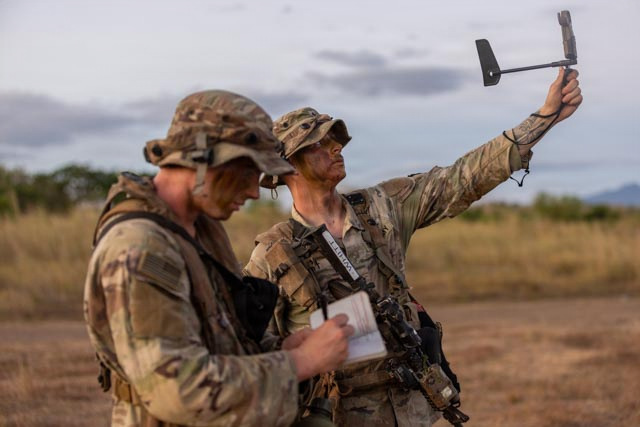 U.S. Soldiers assigned to the 25th Infantry Division conduct reconnaissance drone operations in preparation for the Joint Pacific Readiness Center Exportable Exercise at Fort Magsaysay, Nueva Ecija, Philippines. JPMRC-X, as part of Exercise Salaknib, integrates U.S., Philippine, https://t.co/wUv03GQjnp