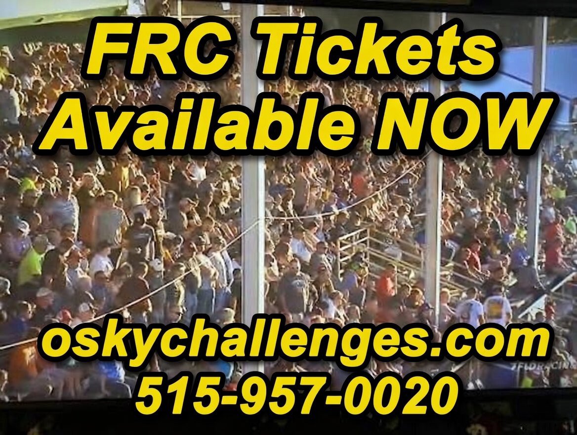 oskychallenges's tweet photo. The 31st Annual Front Row Challenge! Monday August 10th at the Southern Iowa Speedway in Osky. Get your tickets now 👇🏻👇🏻 https://t.co/5MOfNsUlft
