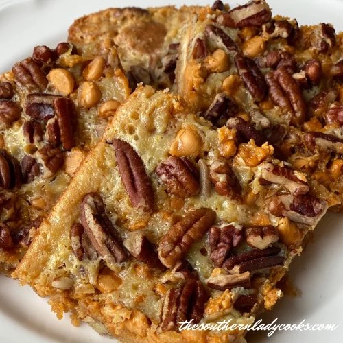 SouthLadyCooks's tweet photo. Recipe➡️ https://t.co/DvedXQipUh
These caramel pecan bars are only a few ingredients and delicious.  The perfect snack or treat anytime.  #pecanbars #treats https://t.co/EmGRUhfvzr