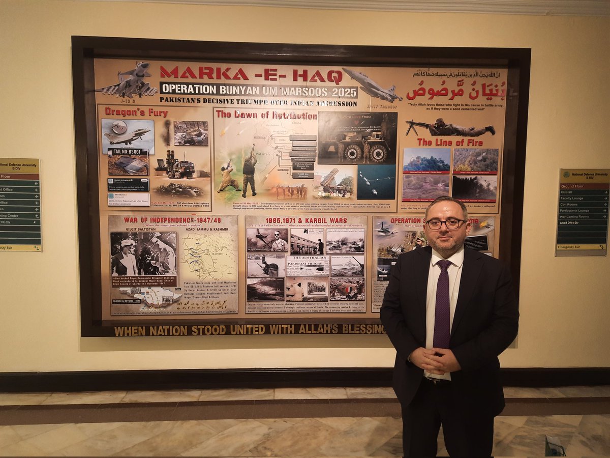 numanis's tweet photo. Honored to engage with Pakistan’s leading think tanks and research community during my visit to Islamabad. 

At the Institute of Regional Studies, I spoke on Türkiye-Pakistan regional activism and the future of the Quadrilateral Alliance initiative, followed by fruitful discussions at the Ministry of Foreign Affairs’ Institute of Strategic Studies and at National Defence University’s think tank ISSRA. 

Grateful to Pakistani colleagues for their warm hospitality.