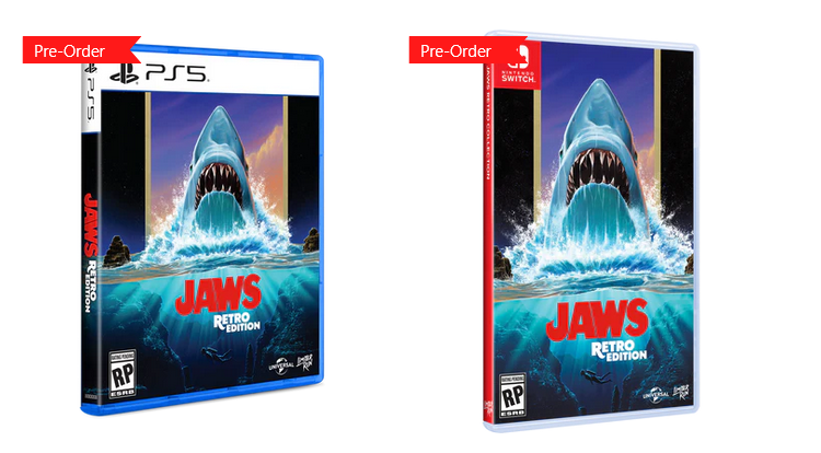 BazaarbazaarCom's tweet photo. Jaws Retro Ed physical version @LimitedRunGames
@PlayStation 5 and @NintendoUK
ALSO  on the way . 
Bite your copy now !!!  @BazaarbazaarCom 

Uk 
https://t.co/V20Rdc8GmM

Eu 
https://t.co/qms5kl0gHK https://t.co/0YQLaDUor6
