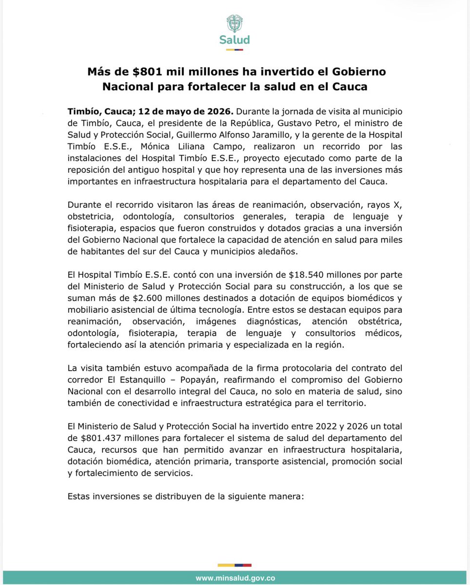 MinSalud Colombia 🇨🇴 tweet media