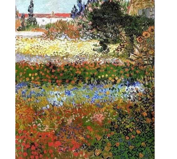 油絵 油彩 絵画 【giardino fiorito colorato 】 Vincent van Gogh 'Giardino fiorito' (Flower garden),1888