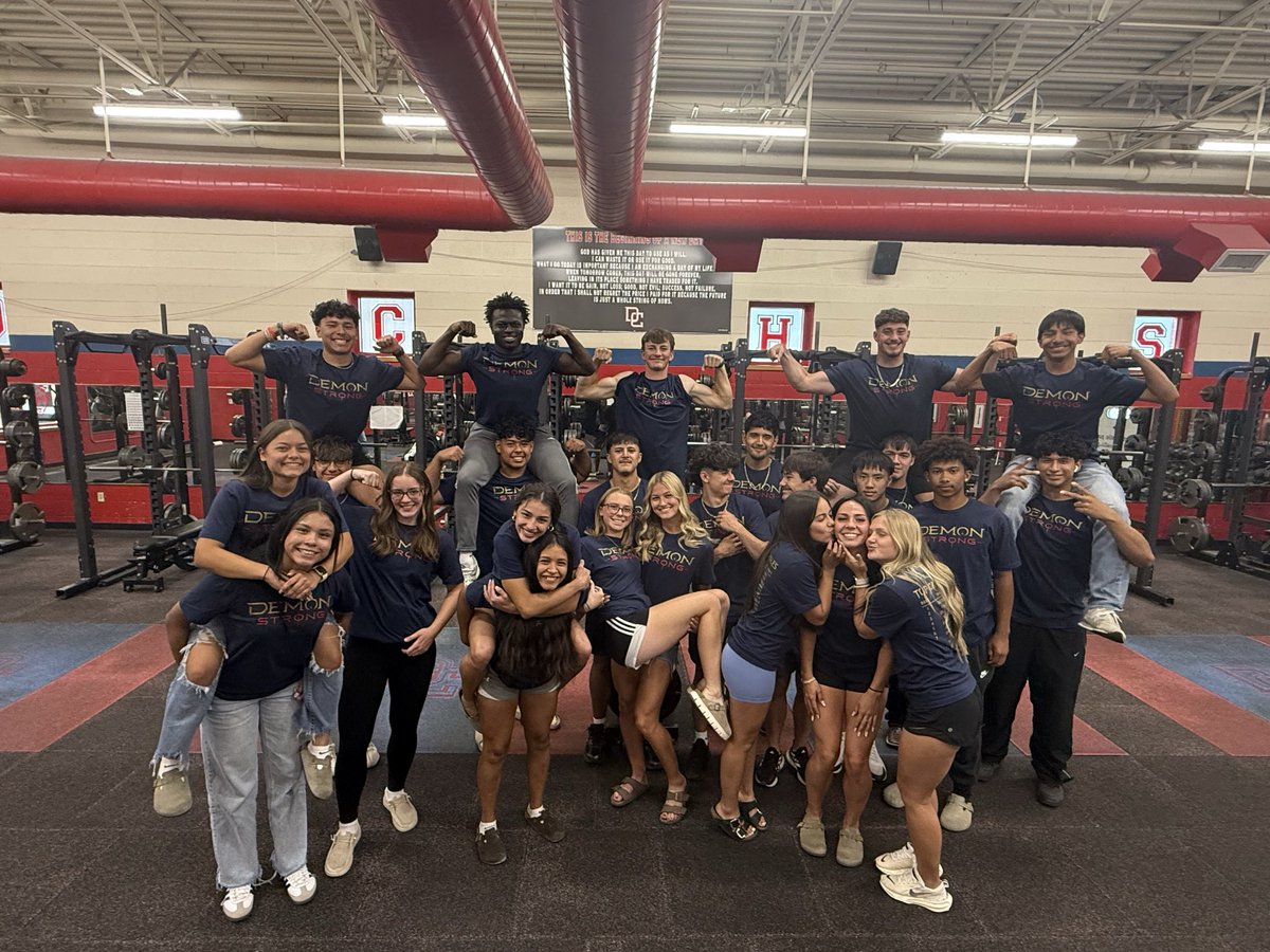 dchsdemonstrong's tweet photo. 👺💥TOP 10%💥👺
Here are our top 10% of student athletes for the Spring 2026 end of semester strength and conditioning class testing.  Congratulations to all and keep working hard! #DemonStrong https://t.co/oS1LMeloMs