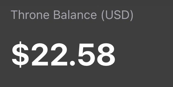 amorancexoxo's tweet photo. my throne balance should NEVER be this low, be a good wallet and fill it up. https://t.co/07ZCPkCUaL