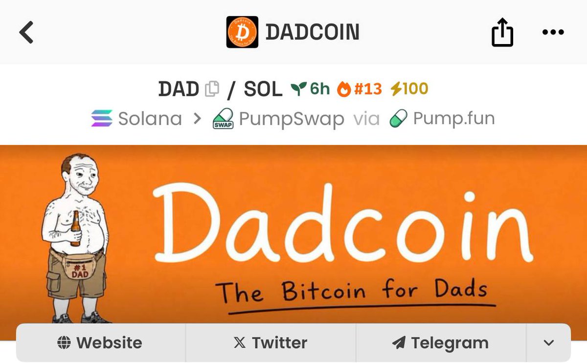 crypto1voyager's tweet photo. @Eunicedwong @traderInosuke Insane Lore.
$DAD Coin
CowyrEtbMX5oT211m3u9ayaBcTknsP2wh2zMWghbpump https://t.co/PK3w4sG4R9