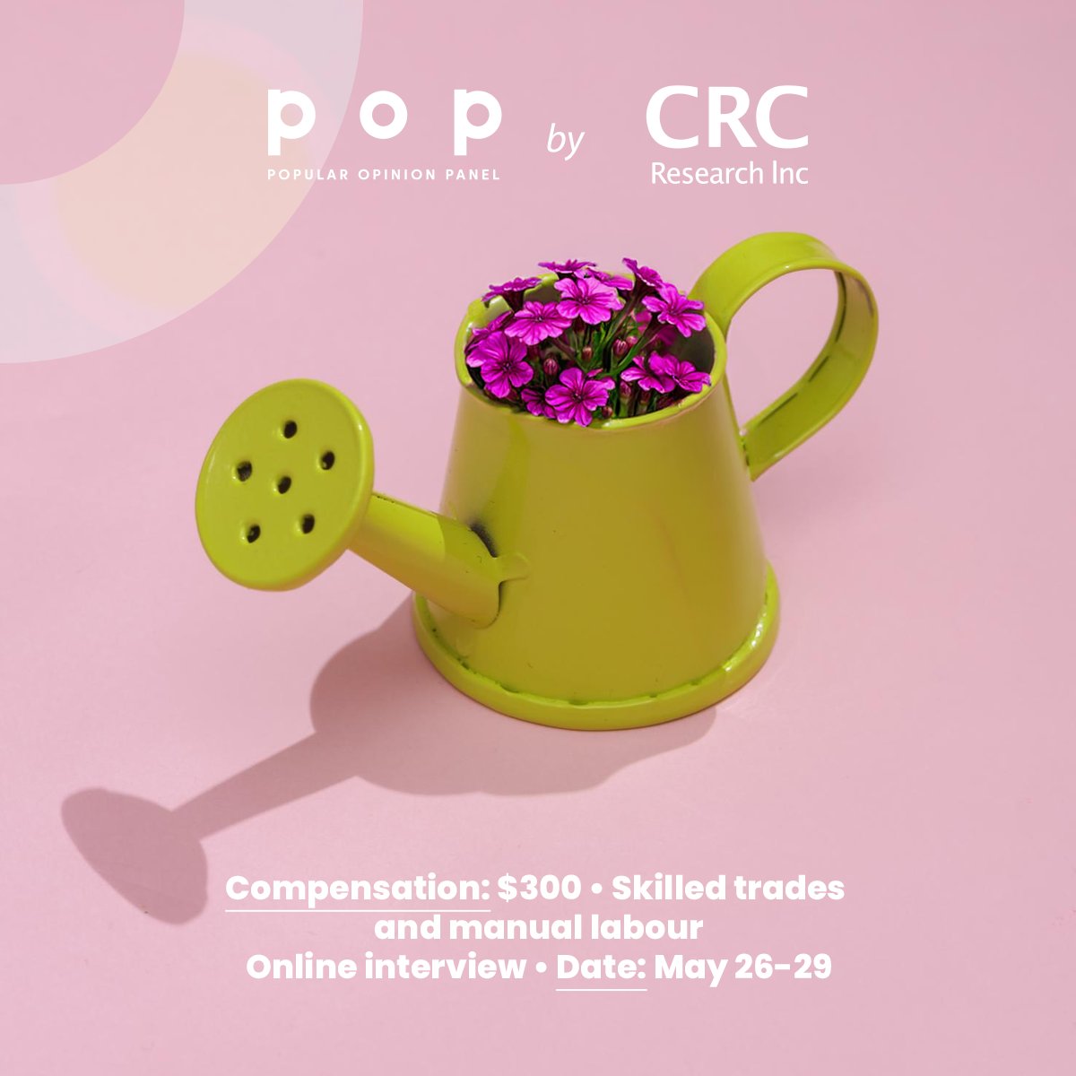 crcpop's tweet photo. We’re looking for you

We are looking for people in skilled trades or working as labourers to participate in a Paid online interview.

More info, including the pre-screening survey, can be found at the link in our bio ‼️

#canada #canadian https://t.co/sxb1ucHHxk
