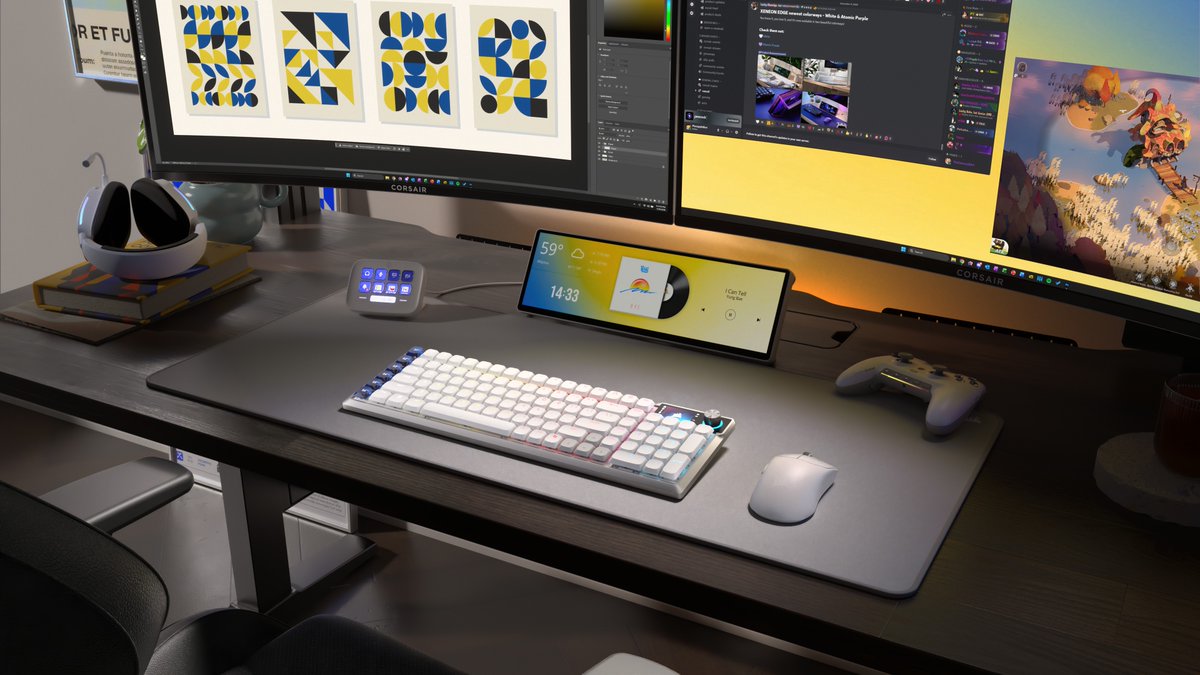 CorsairSpain's tweet photo. VANGUARD AIR 99 Wireless: diseño elegante, teclas Stream Deck programables y compatibilidad con Virtual Stream Deck. El teclado que te permite pasar sin esfuerzo de tus tareas del día a día a entrar de lleno en la partida. https://t.co/Lg5Xu5bhL2