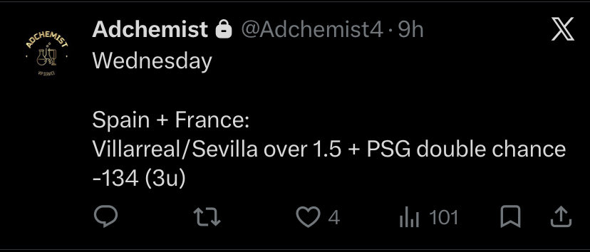 Adchemist (Sport Bets and Picks) tweet media