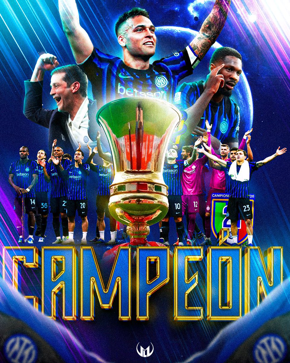 LautaroM22_'s tweet photo. 🏆 ¡INTER CAMPEÓN DE LA COPPA ITALIA: LOGRÓ EL DOBLETE! https://t.co/Huo8Qgjd7S