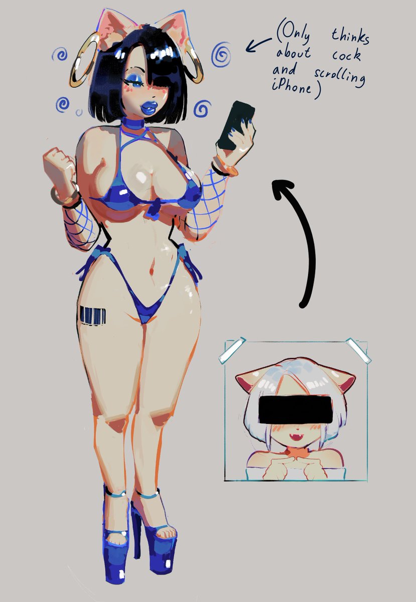 pekorelle's tweet photo. Overpaint of an older bimbofication thing 😇 https://t.co/VRlfSt5njZ
