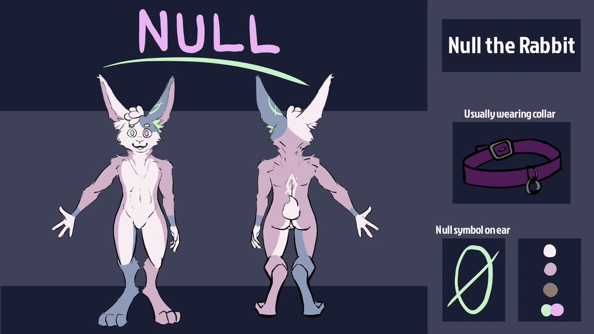 NullsArt's tweet photo. Slight recoloring on the ref sheet! I like the soft blue a lot more than the dark brown for that tertiary color :3
Lemme know what you think!
(I forgot to update the colors section on the side but I'm too lazy to go back and fix it right this moment) https://t.co/SKRXCflkWX