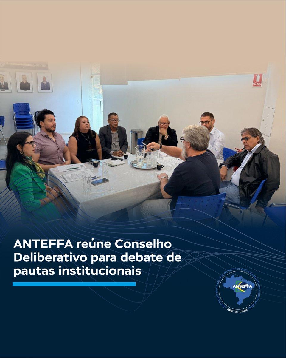 anteffaorg's tweet photo. Conselho Deliberativo da ANTEFFA debate pautas e define encaminhamentos

Nesta quarta-feira, 13 de maio, conforme convocação, foi realizada a reunião extraordinária do Conselho Deliberativo da ANTEFFA, na sede da entidade, em Brasília. 

https://t.co/PX6ZOL7C3G https://t.co/BmYlFJzGAH