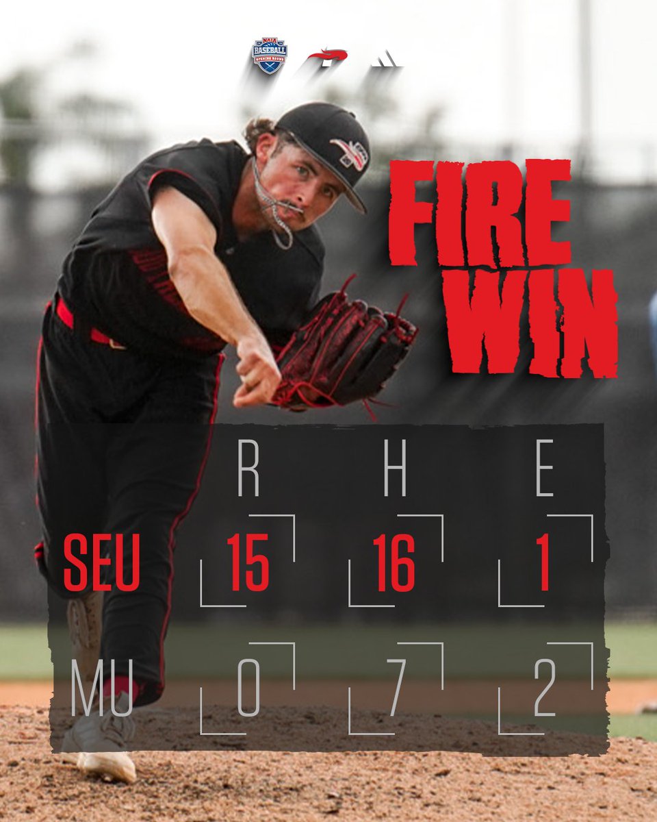 SEUFireBaseball's tweet photo. The Fire take down the Buffaloes and advance to the Championship Game!

#FuelTheFire🔥 #TheRightWaytoPlay #TheSunStandard #BattleForTheRedBanner #NAIABaseball | @SunConference @NAIABall https://t.co/Yup2DGUZ5p