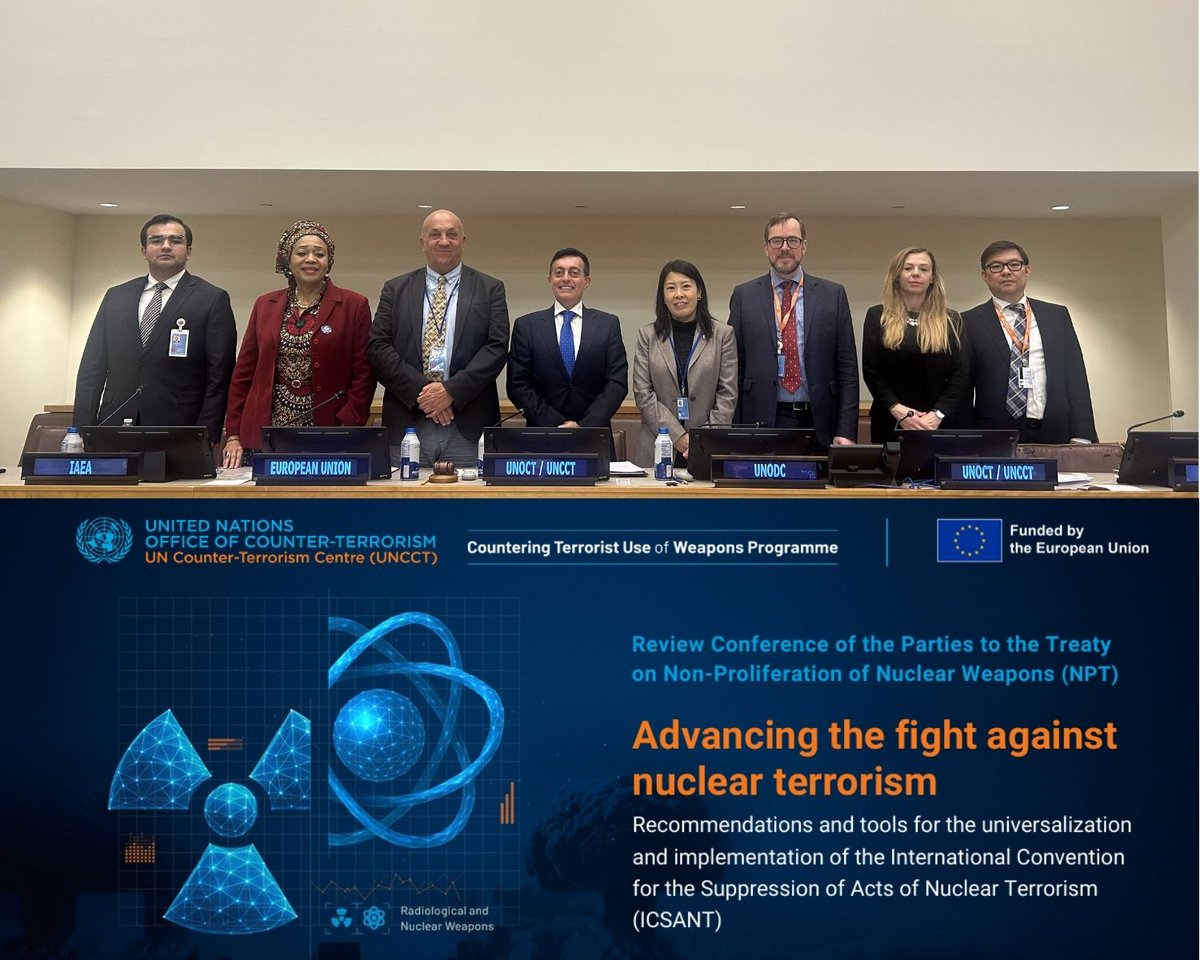 UNODCNewYork's tweet photo. The #NPT2026 side event showcased tools and recommendations to advance the universalization and implementation of #ICSANT. @UNODC delivers legislative and technical assistance, raises awareness, and builds capacity to strengthen international cooperation in support of this effort https://t.co/RbGrVqgP1Q
