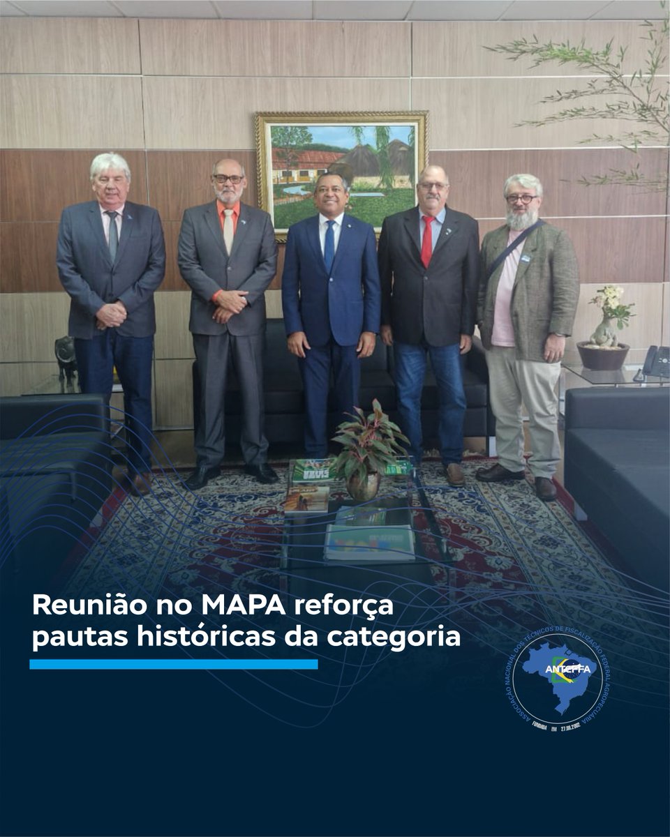 anteffaorg's tweet photo. A ANTEFFA segue atuando em defesa da valorização dos servidores da fiscalização federal agropecuária. 

Em reunião com o secretário-executivo do MAPA, Cleber Soares, a entidade reforçou o pedido de nivelamento dos vencimentos dos AOA 

Leia mais em: https://t.co/s9DlChTITX https://t.co/C4YFloWUww