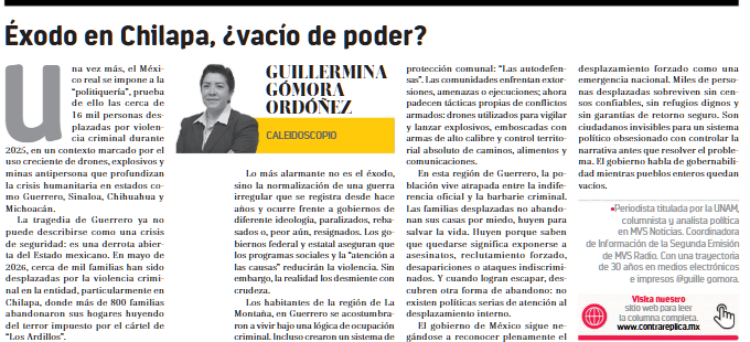 guillegomora's tweet photo. #Chilapa, Guerrero. El éxodo por la violencia no es una crisis de seguridad: es una derrota abierta del Estado mexicano @SEGOB_mx 

La población vive atrapada entre la indiferencia oficial y la barbarie criminal.

@ContraReplicaMX
Gracias por opinar y RT: https://t.co/EtHTU58sTD https://t.co/9vB8AvtIip