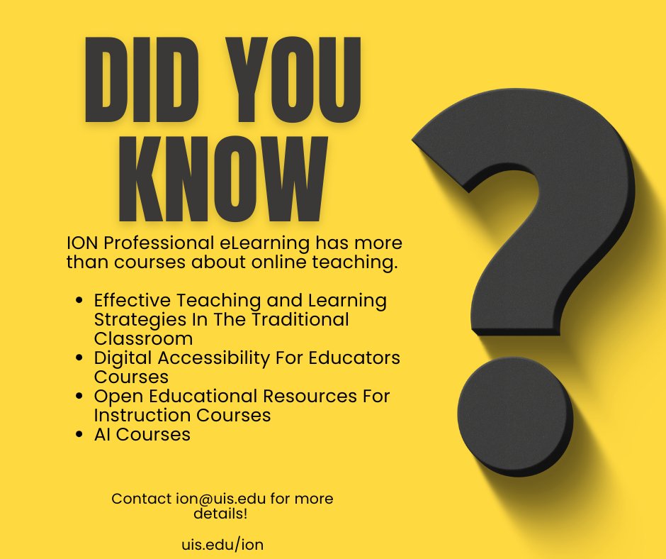 IONeLearning's tweet photo. ION Professional eLearning has more than just courses about online teaching. https://t.co/sCx2uCJney