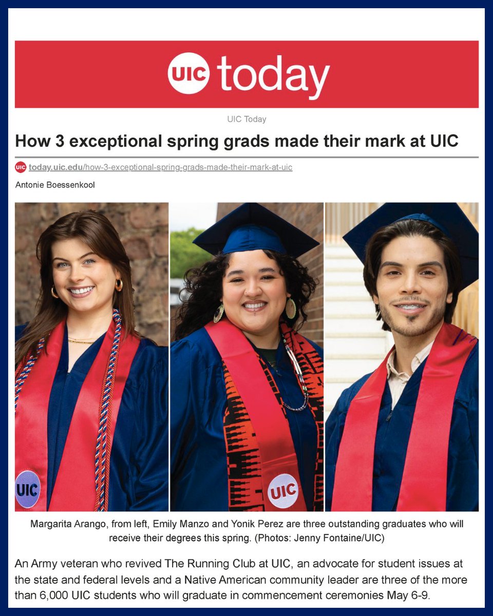 UICIPCE's tweet photo. Congratulations to our Urban Public Policy Fellowship (UPPF) Alum and 2026 Graduate Margarita Arango for being recognized in UIC Today’s article “How 3 exceptional spring grads made their mark at UIC”! https://t.co/mdQUmPmflM https://t.co/EVQn2NDaPr