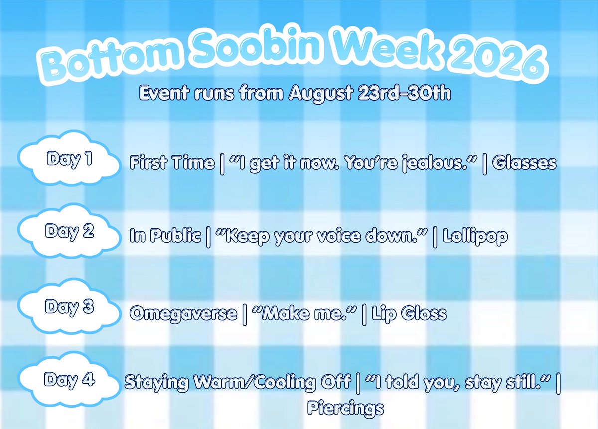 bottomsbnweek's tweet photo. For those who may want a still copy of the prompt list, here it is! https://t.co/rlw2xN89wv