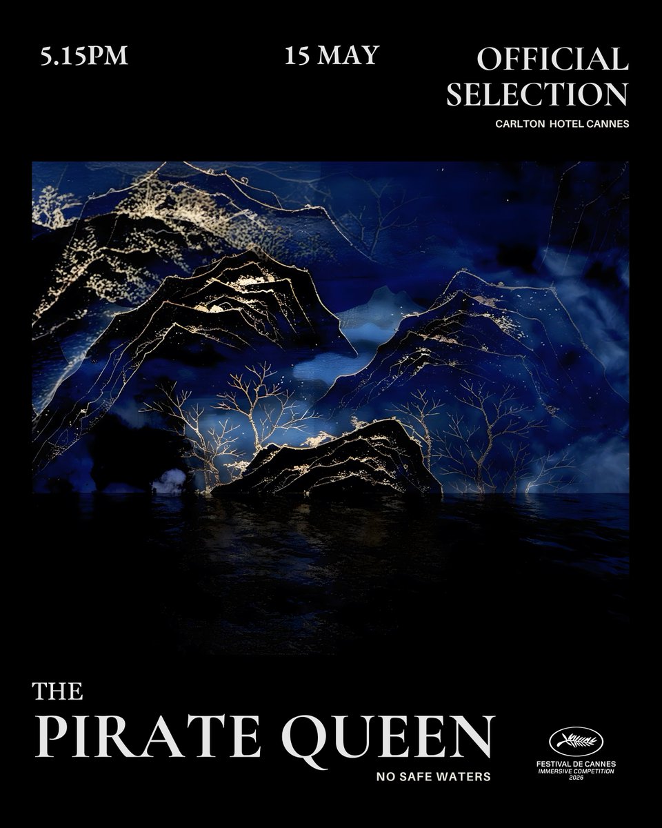 SingerStudiosUK's tweet photo. No Safe Waters ✨

The Pirate Queen returns to @Festival_Cannes today for its second screening.

Join us inside the world of Cheng Shih - a cinematic immersive experience of power, survival and storm-lit spectacle.

#Cannes2026 #CannesImmersive #ThePirateQueen #NoSafeWaters https://t.co/QEQox6HfPU