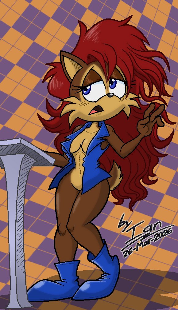 RaccoonJunkYard's tweet photo. A Long-haired Sally Acorn Redraw 🐿️❤️🤎👑

Made almost 2 months ago https://t.co/TZ0YdyK1KN