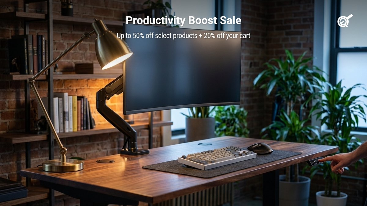 ProgressiveDesk's tweet photo. Still sitting through distractions? 😏
Upgrade your workspace with up to 50% off select products + 20% off your cart.
Shop now 👉 https://t.co/dJArw35SG7
#UpgradeYourFocus #StandingDesk #WorkSmarter #ProductivityBoost https://t.co/W4hr9Mq9UZ