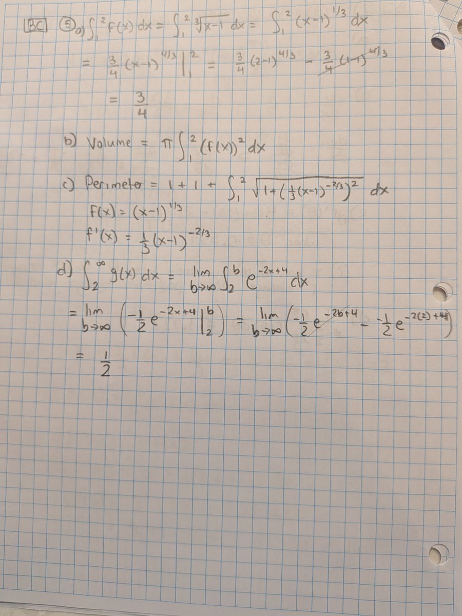 Youmshakian's tweet photo. Here are my quick solutions (did not check my work) to the 2026 AP Calculus BC Specific FRQs #2, 5, 6 https://t.co/vYR4HSMaFQ