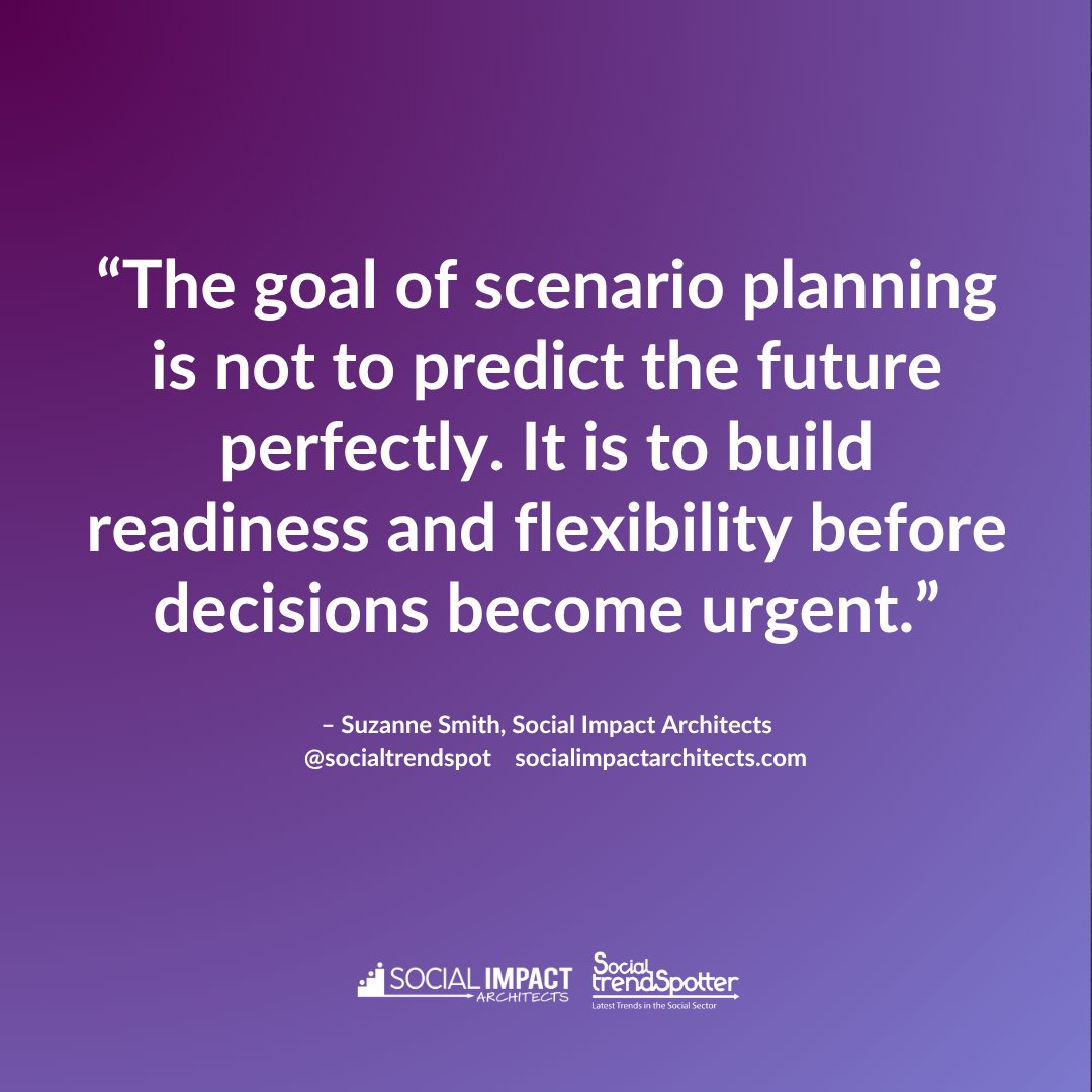 snstexas's tweet photo. Prepare for the future with scenario planning! Nonprofit leaders can navigate uncertainty and make stronger decisions today for better outcomes tomorrow. 💪✨ Read more: https://t.co/IjutYUSSF8 #NonprofitLeadership #ScenarioPlanning #StrategicPlanning #FutureReady #SocialImpact https://t.co/sSKHwfyJlq