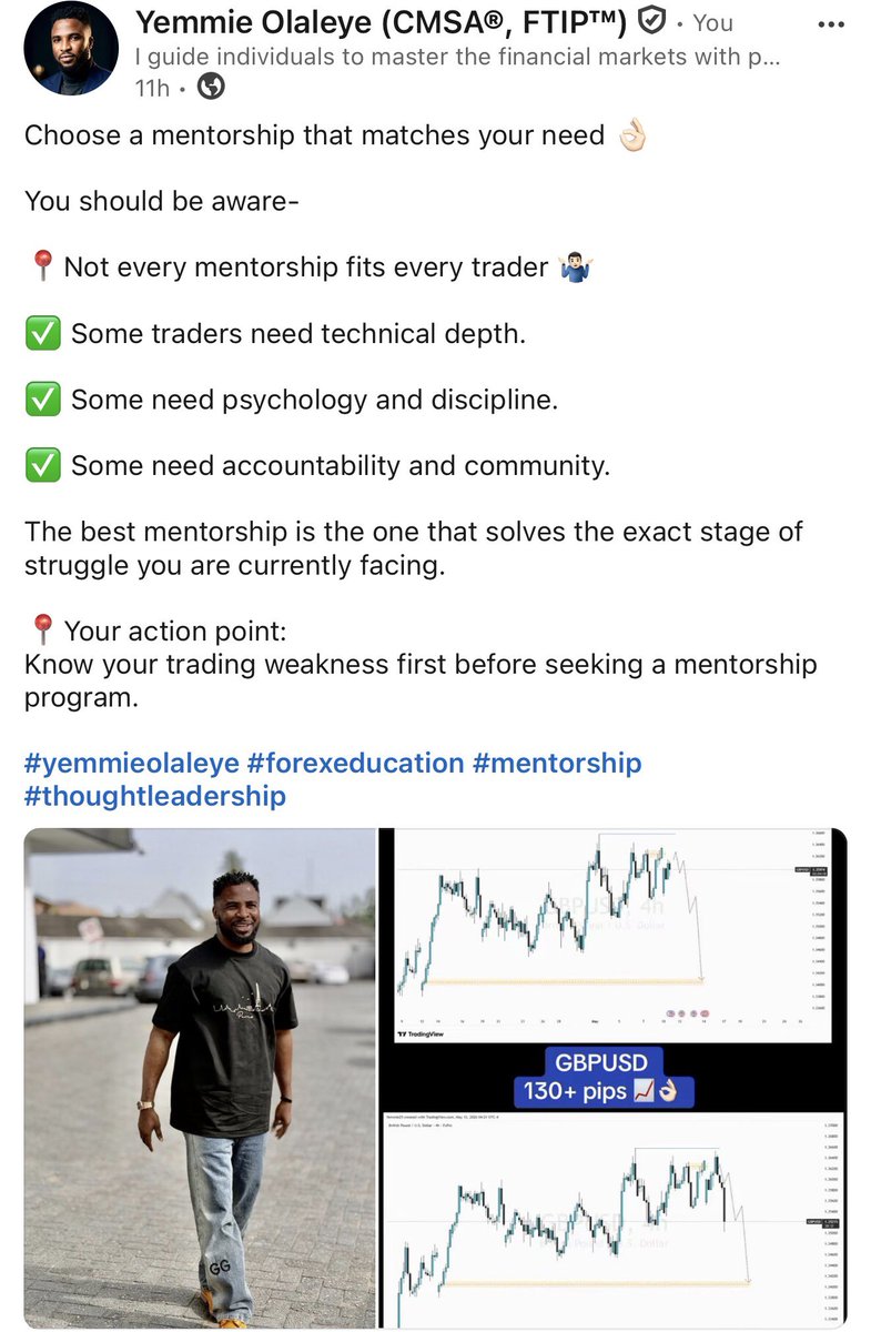 opydoc's tweet photo. The mentorship that will fill the gaps you needed may not be the premium and the most popular ones you know.

#yemmieolaleye #forexeducation #mentorship #thoughtleadership https://t.co/4u7ulTWV6l