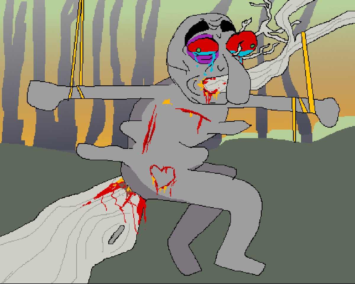 cheetosdeadfart's tweet photo. the real reason why the pillager is scared of the white forest (minecraft pillager fan art) https://t.co/a1E7LAnDbE