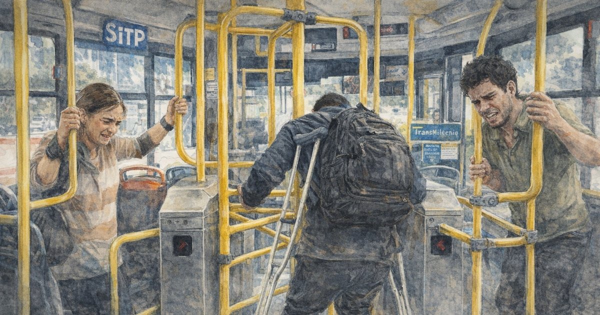 infobaecolombia's tweet photo. Instalación de torniquetes en buses del Sitp genera polémica por poca accesibilidad: alertan por dificultades para personas vulnerables https://t.co/I3PunEnULi https://t.co/yi74olSiVA