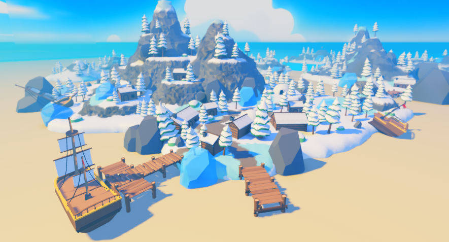 RealityOWX's tweet photo. People ask if we only do realism but honestly.. we just love building. 🎨

Switched things up with some vibrant, low poly environments lately. From snowy docks to underwater vibes, the goal is always the same: make it look clean.

Credits: @Charmander46972 https://t.co/dEDADJle0U