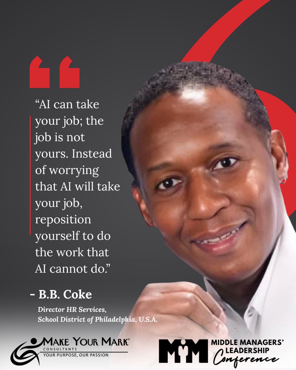 makeyourmarkc's tweet photo. Swipe through for some standout insights shared by our speakers at the Make Your Mark Middle Managers’ Conference 2026 — words that challenged, encouraged, and inspired growth in leadership, purpose, and presence.

Which quote resonated with you the most? ⬇️

#MYMC2026 https://t.co/wCZmLZ0rHY
