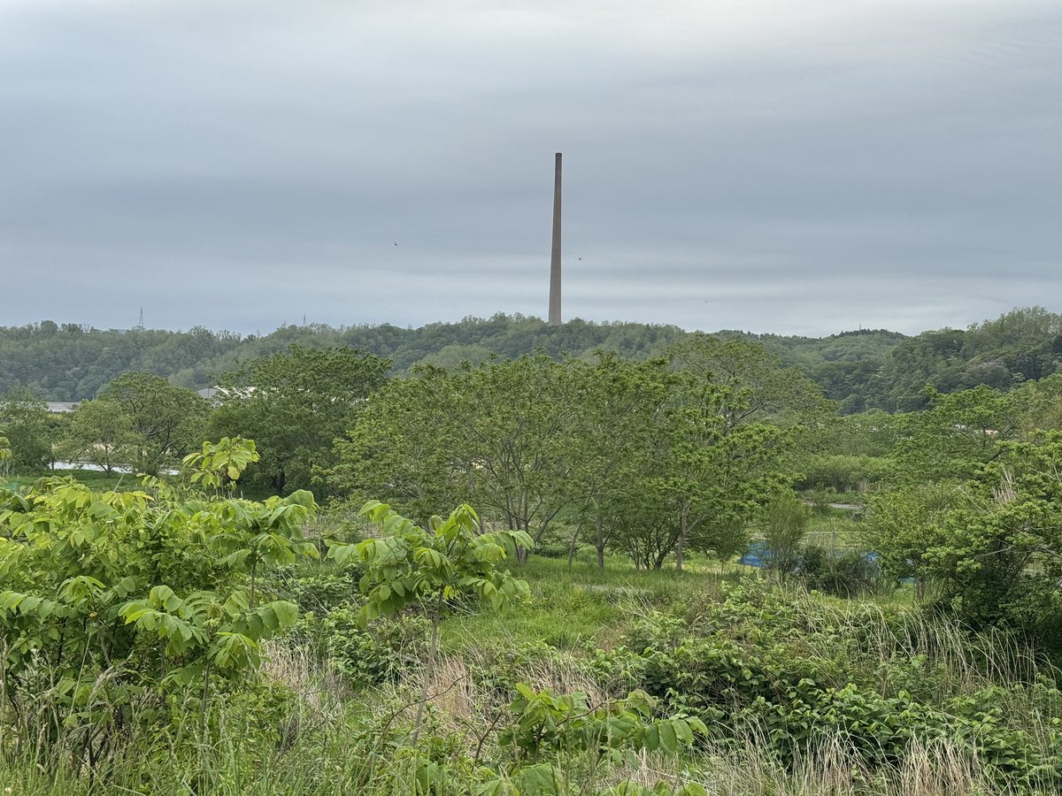 miyakoonodera's tweet photo. 「大煙突日乗 」 〜今朝の煙突の見える風景〜 #煙突 #宮古市 #smokestack #japan #tohoku #iwate #miyako https://t.co/KXvU8P0kWn