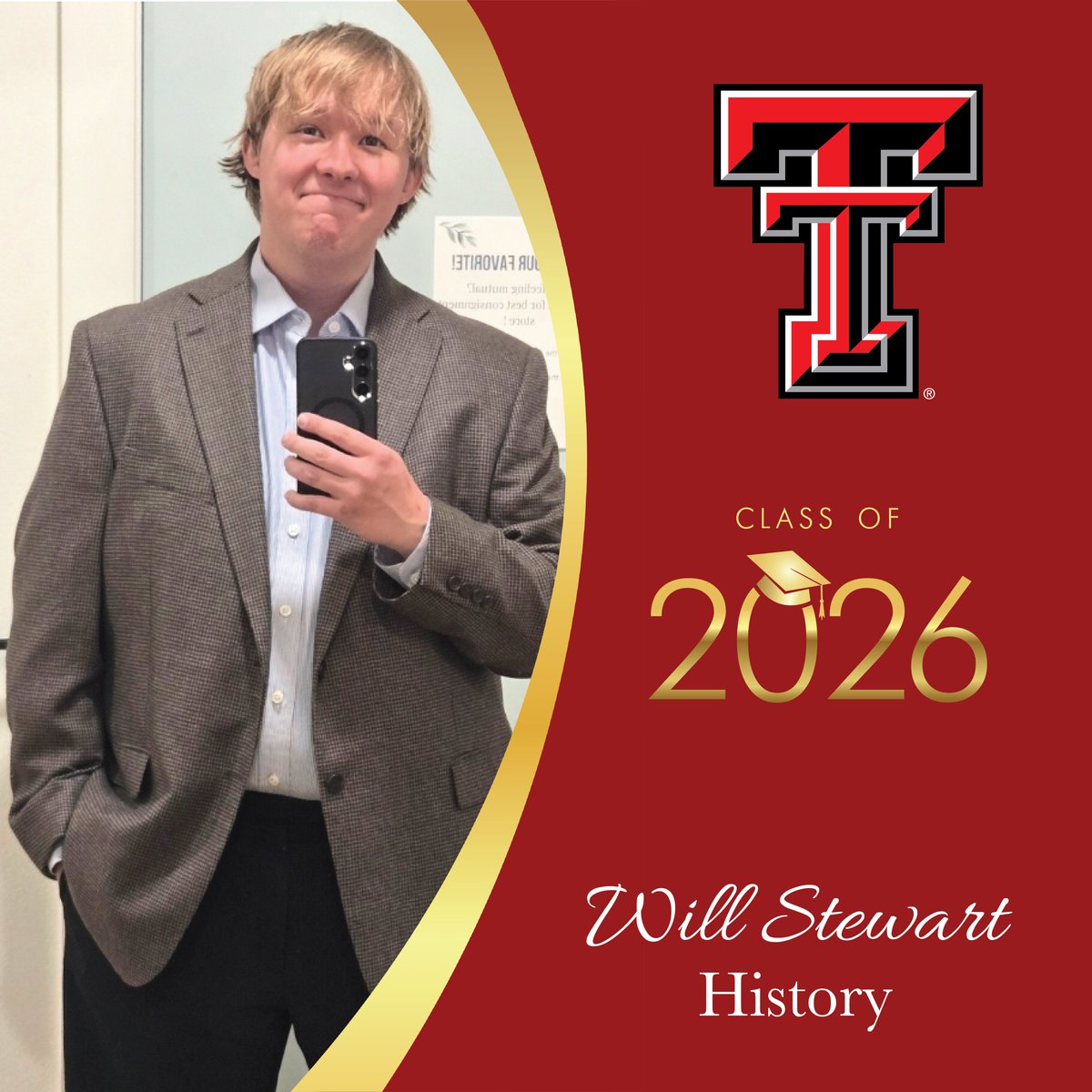 ttusub's tweet photo. This week, we're honoring our TTU SUB graduates!  🎓♥️🖤 Congratulations on all your accomplishments, Will!

#ttu #classof2026 #graduation https://t.co/fM3fskHn7i