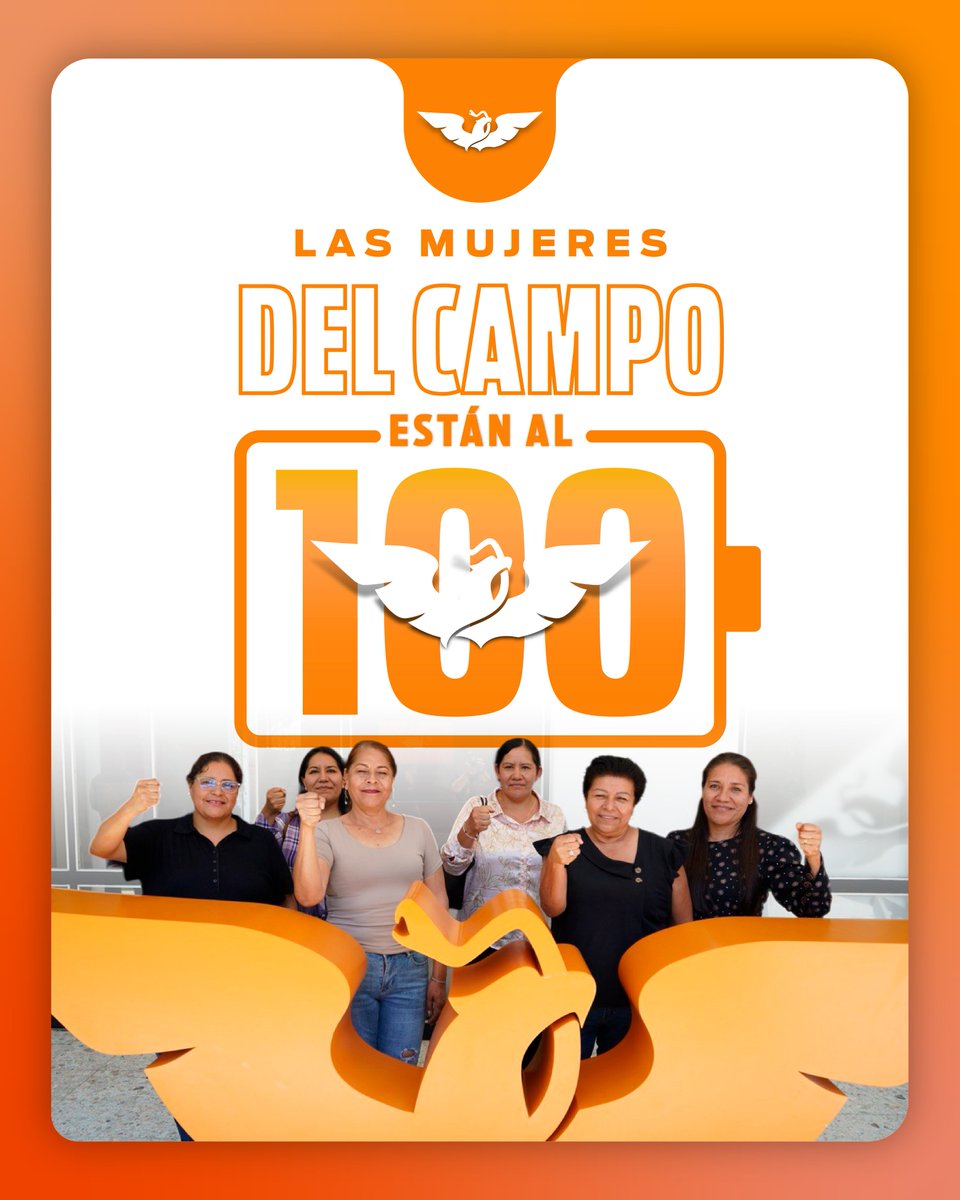 MirzaFloresG's tweet photo. Las mujeres del campo son trabajo, carácter y muchísimo orgullo para Jalisco. 🌾🧡
En nuestro movimiento estamos #Al100 con ellas, reconociendo que todos los días sacan adelante a sus familias y mantienen vivo el corazón de Jalisco. ✨ https://t.co/j0fsYRVbDm