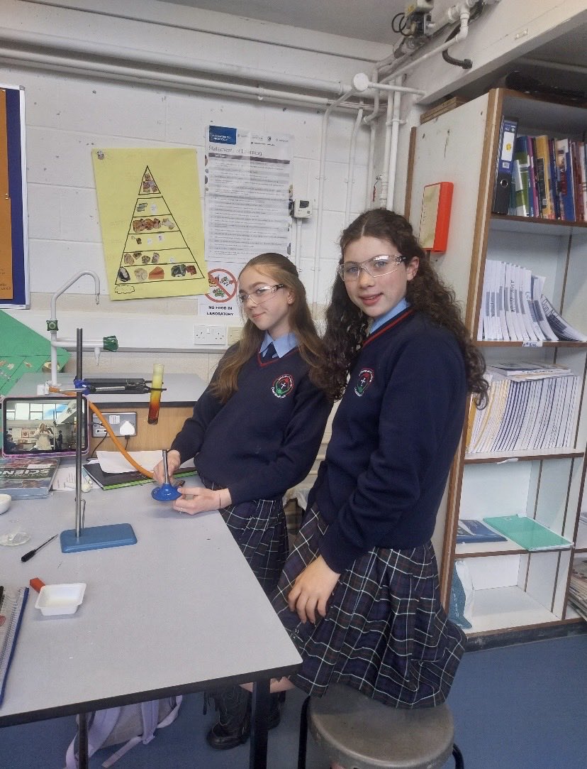 Pres_Carlow's tweet photo. 🧪🥼🧪 First Year #Chemistry lesson with Ms Kinsella in @Pres_Carlow today. Making iorn sulfide 🧪#scienceisfun #learningbydoing🙌 @CeistTrust https://t.co/RWFYaZ2V6Q
