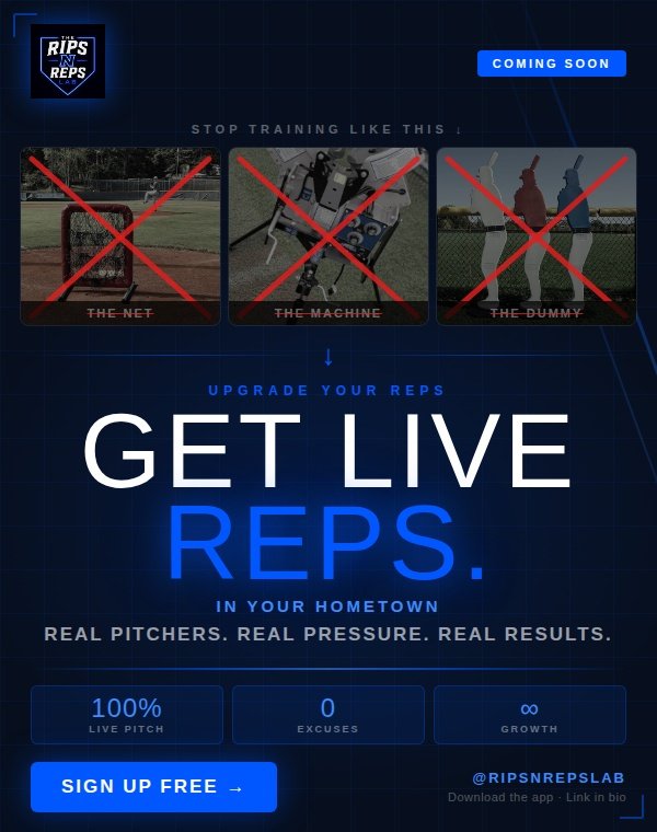 HennesseySftbll's tweet photo. @TheRipsNRepsLab is making it easier than ever to find someone to catch a bullpen, hit live reps off of, as well as connecting and competing. 

Looking for athletes, coaches and facility owners who want exclusive access to help test out the platform! DM if interested 😎 https://t.co/jOVcumhO3z