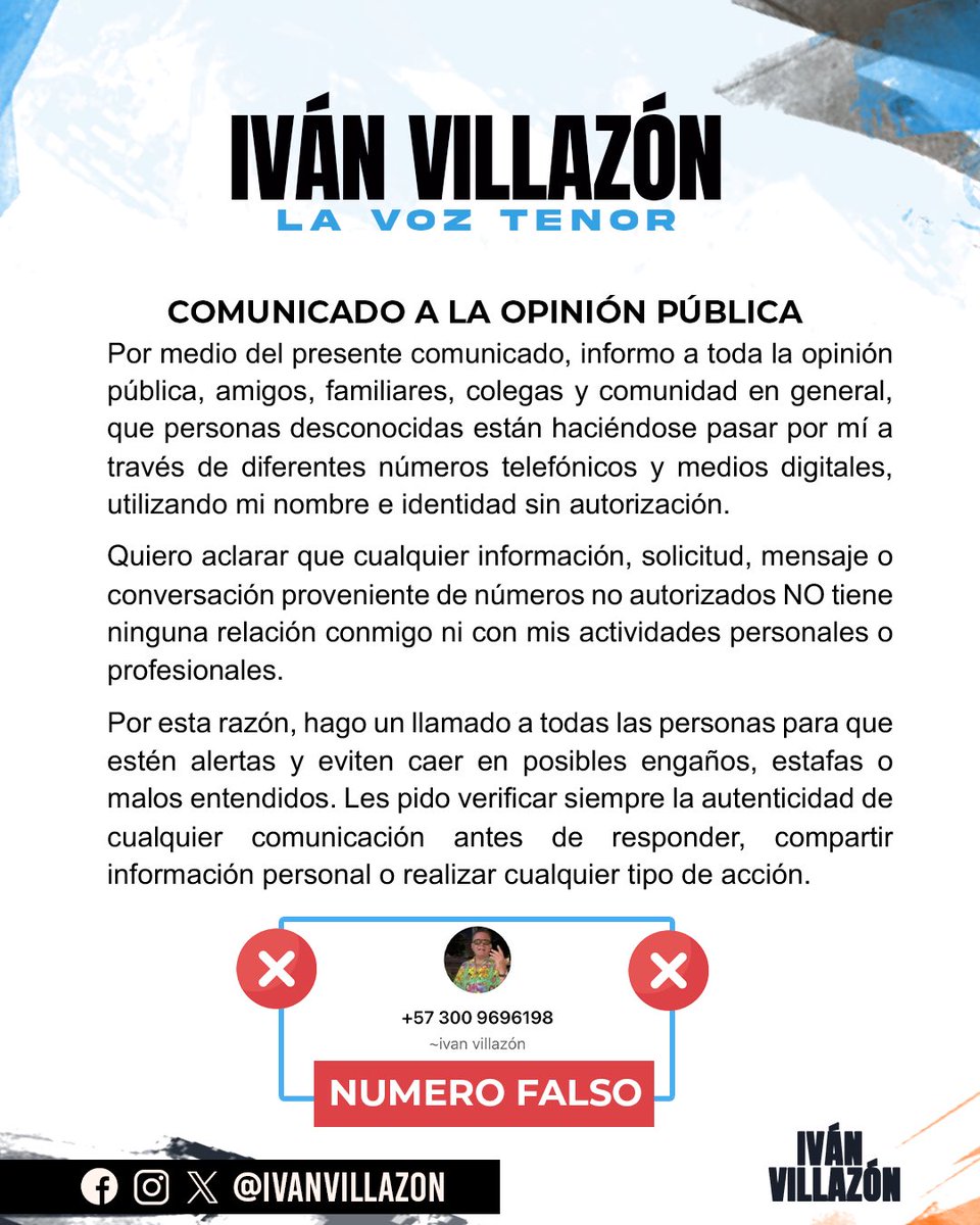 Iván Villazón tweet media