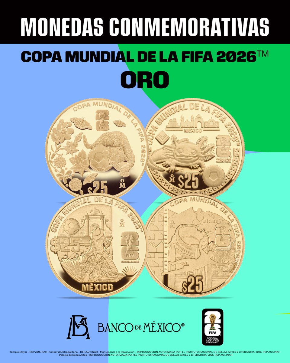 PamCerdeira's tweet photo. ⚠️ Lanza @Banxico monedas conmemorativas de 20 y 25 pesos, del Mundial de Futbol 2026. https://t.co/33xKe0RQTZ