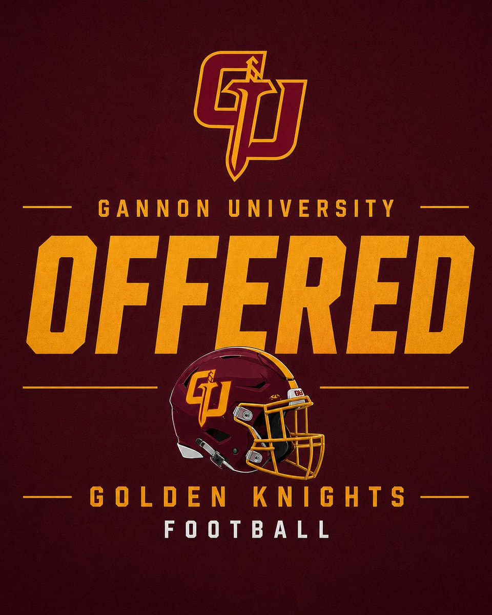 dev_riley9's tweet photo. After a great conversation I am blessed to receive my second offer from Gannon University 

@coachhallett 
@GannonU 
@HobanFootball 
@HobanStrength 
@AllenTrieu 
@PrepRedzone https://t.co/KVND4umddY