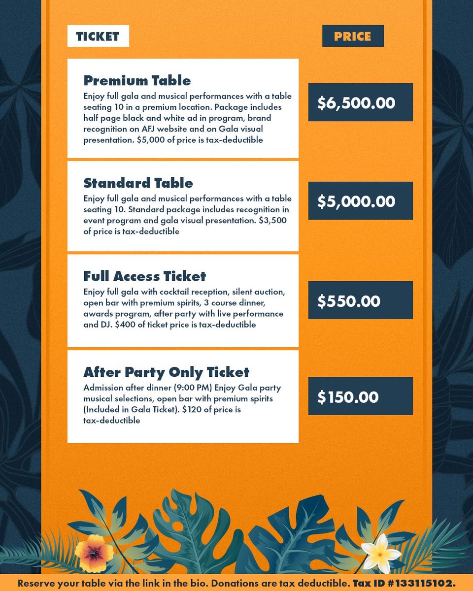 AFJcares's tweet photo. You are cordially invited to our 2026 Jamaica Charity Gala! Our tickets offers different distinct ways to join our mission of relief. 

Review our full packages and reserve your table via this link: https://t.co/PcLRkJ47rz. https://t.co/VH8bNPDmmA