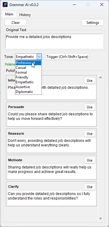alpha5611331's tweet photo. Grammar AI v0.3.2

TONE+STYLE based variation migrated to TONE+GOAL based - which proves more useful in most cases

https://t.co/DFJq4wK281

#language #ai #grammar #english #typo #spelling #fix #grammarchecker #grammerly #aiwritingassistant #grammarlyalternative https://t.co/5NGuBbWMTQ