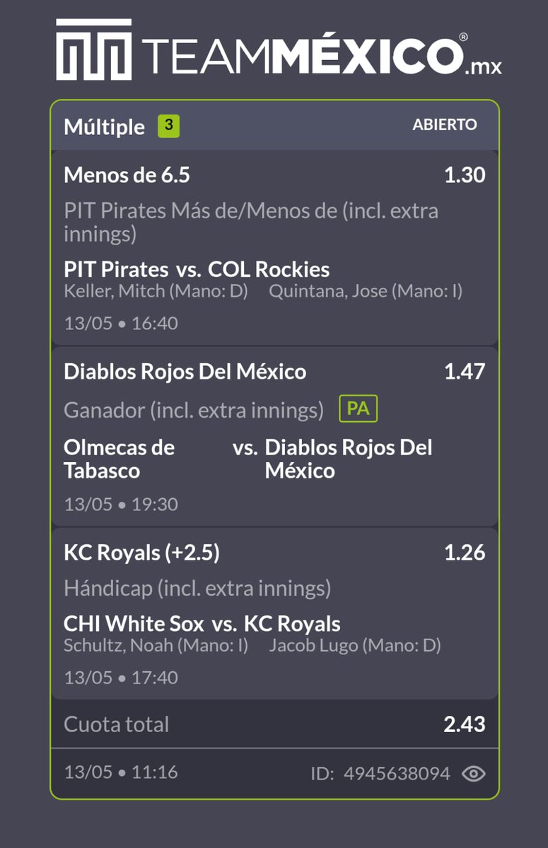 picks_1309's tweet photo. Así vamos para la tardecita 🤙🏾
Que sea una tarde verde #MLB #Beisbol #picks #apuestas https://t.co/GTy7UqNAy1