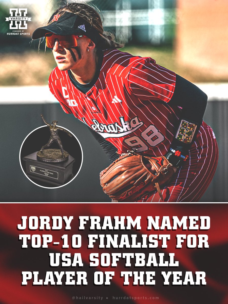 HailVarsity's tweet photo. Jordy Frahm is a Top-10 finalist for USA Softball Player of the Year. 👀

Finalists will be narrowed down to three players on May 18. 

A winner will be selected at the WCWS May 28-June 5. https://t.co/yY9ye1JvUh