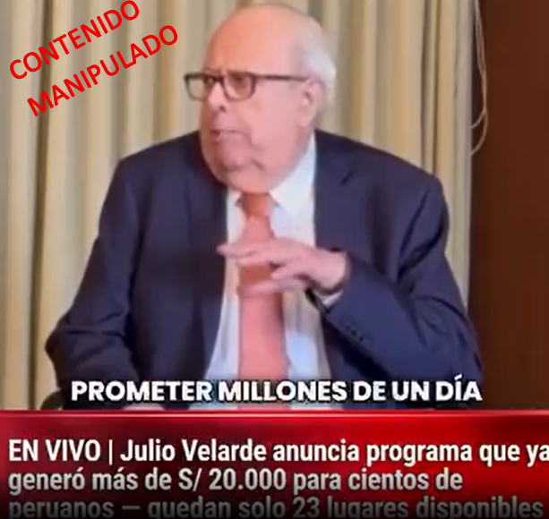RevelumAI's tweet photo. 🚨 ALERTA @bcrpoficial 

Campaña activa de videos fraudulentos usando la imagen del Dr. Velarde para estafar a la población peruana con falsos programas de ingresos.

+150 anuncios identificados en los últimos 30 días. La red detrás del ataque sigue activa hoy.

Mas info en https://t.co/C6p2wqTCKc