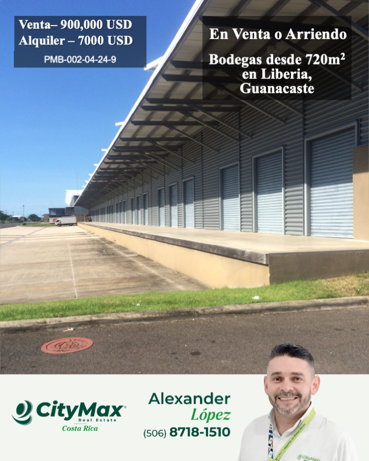 AlexLM187181510's tweet photo. 🏭 Bodega en Renta y Venta | Liberia, Guanacaste

📐 720 m² (expandible hasta 2,160 m²)
🚛 3 andenes de carga | 📏 Altura 6 m
🚗 2 parqueos | 🚿 2 baños

💲 Renta: $7,000 mensuales + IVA
💰 Venta: $900,000 

📲 Contáctanos y agenda tu visita. https://t.co/oWcv8CkTKe